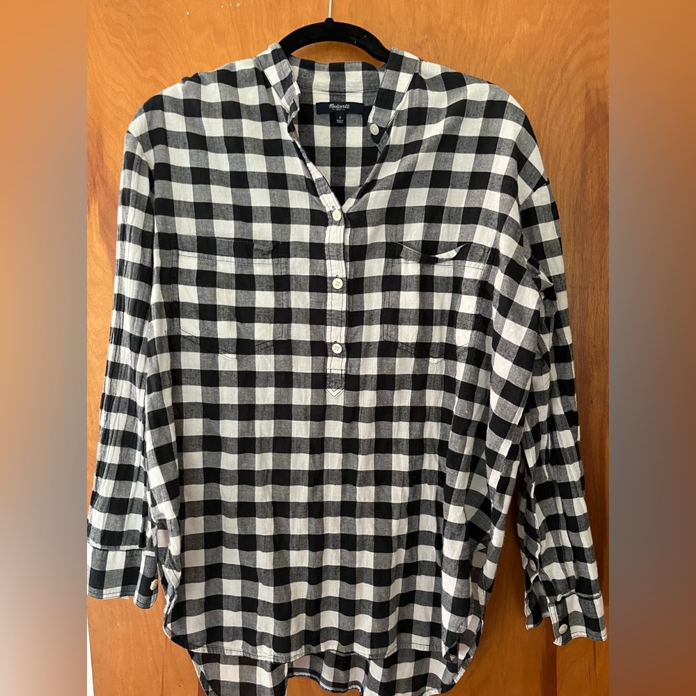 Oversized Plaid Madewell shirt